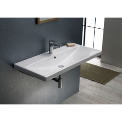 Επικαθήμενος Νιπτήρας Πορσελάνης 100x45cm Cerastyle Elite 032400-u Λευκό